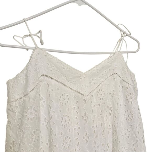 Kivari Women’s Faye Tiered Eyelet Midi Dress - White, New, Size 4 - Picture 3 of 11